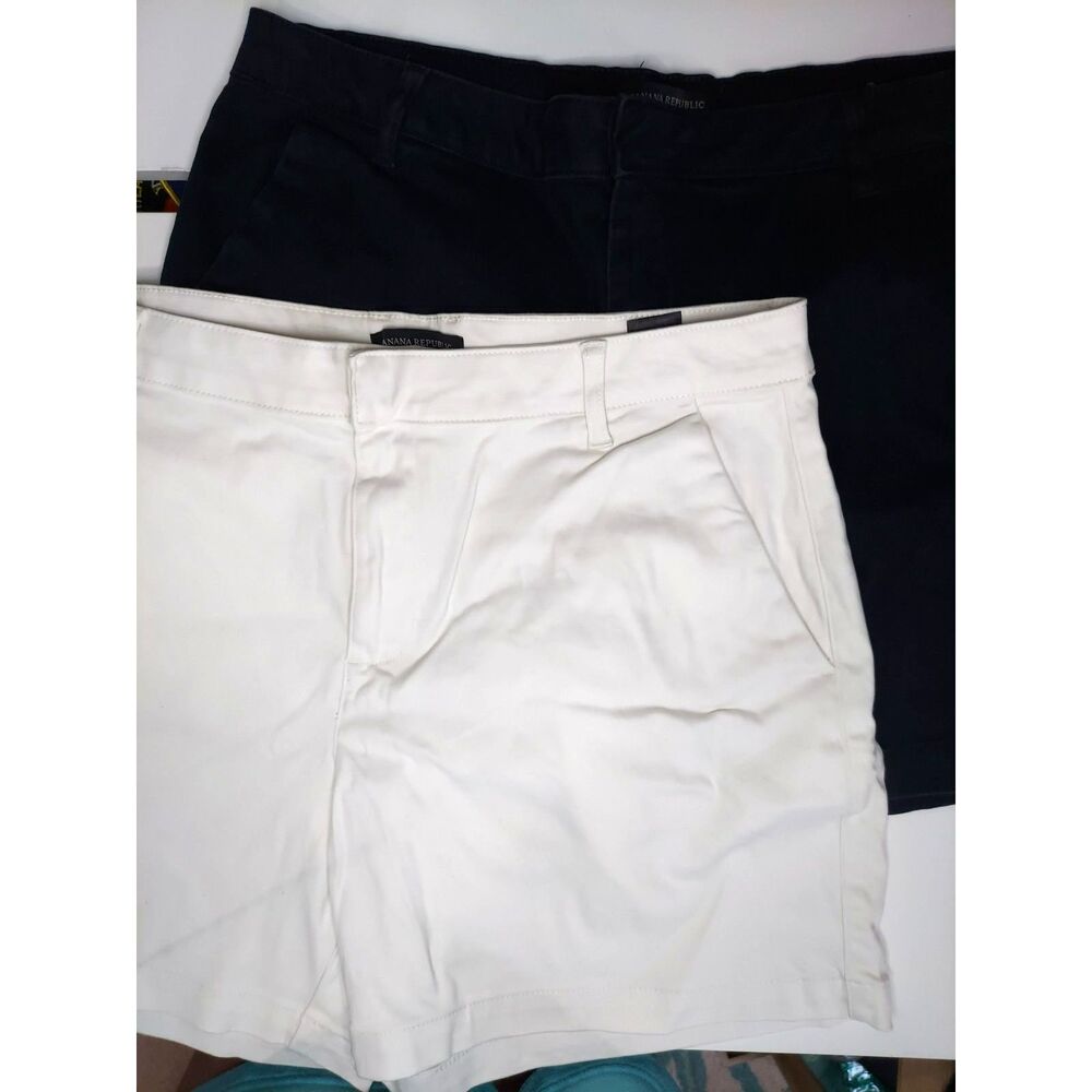 Bundle Banana Republic Sz 16 Shorts Black White Chino Preppy Business Casual